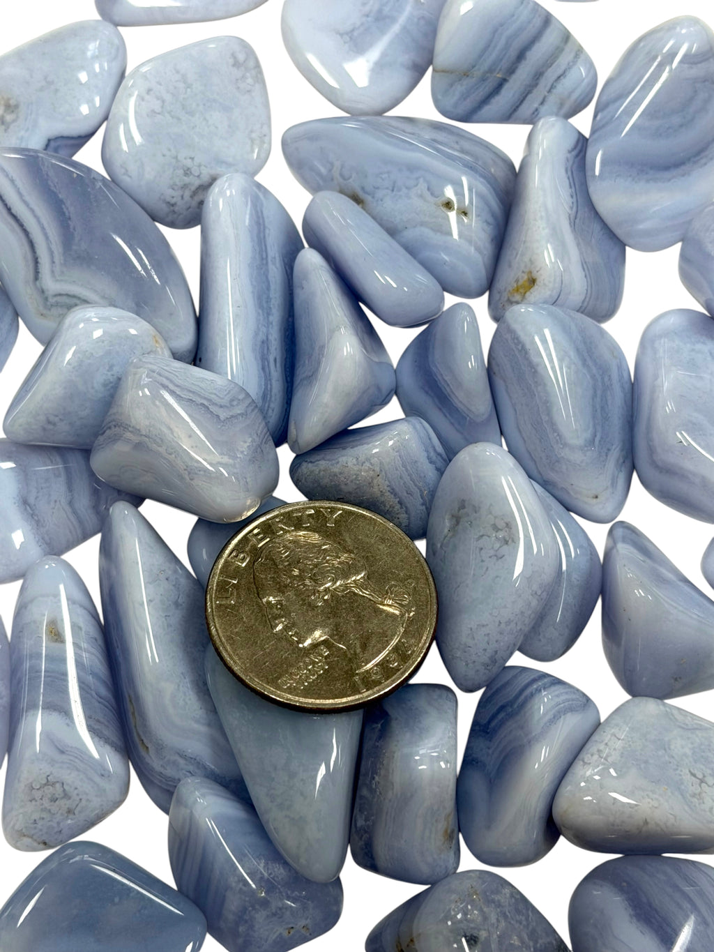 Blue Lace Agate AA Grade Sm/Med Tumbled