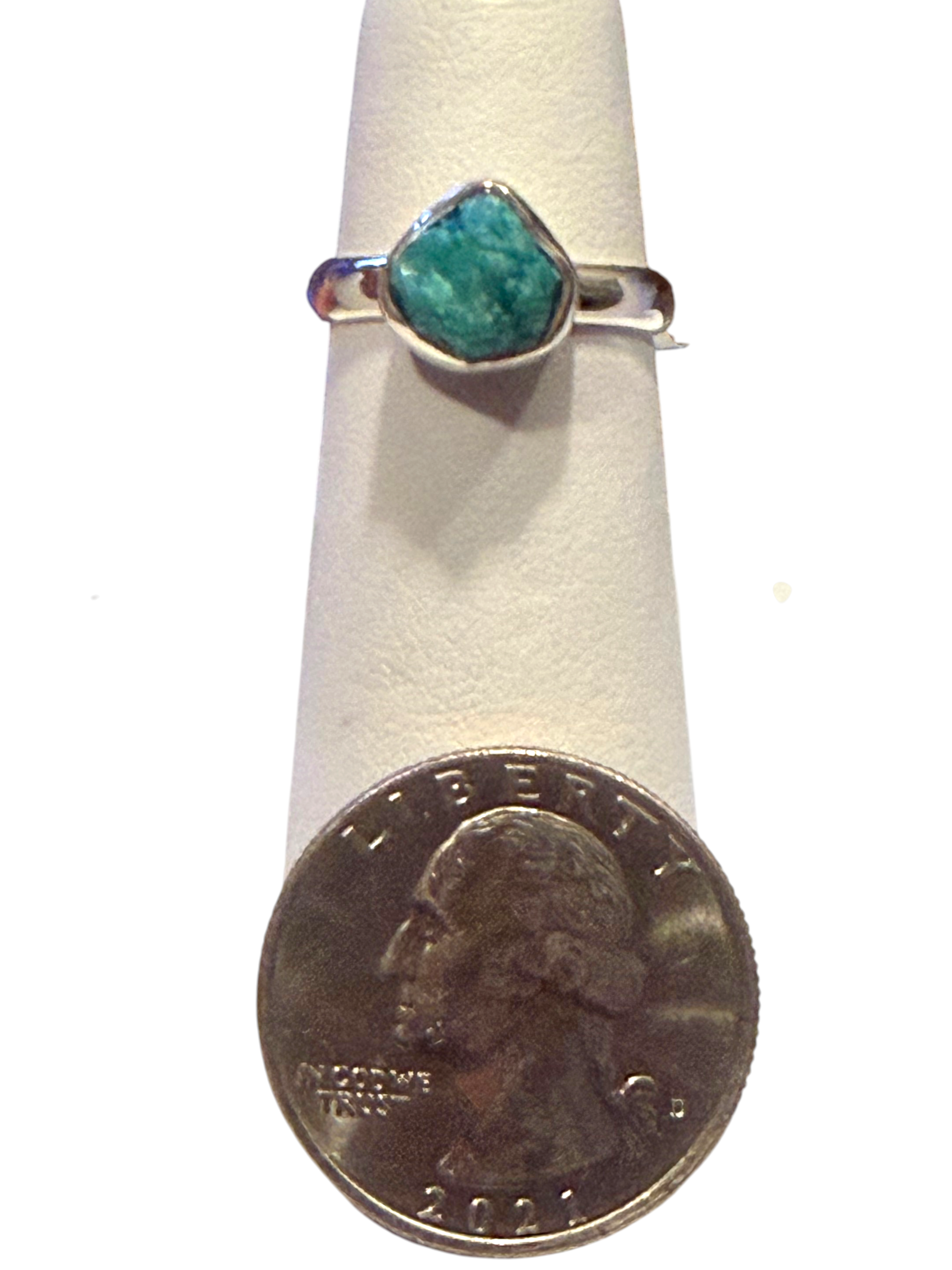 Turquoise (Rough) Sterling Silver Ring