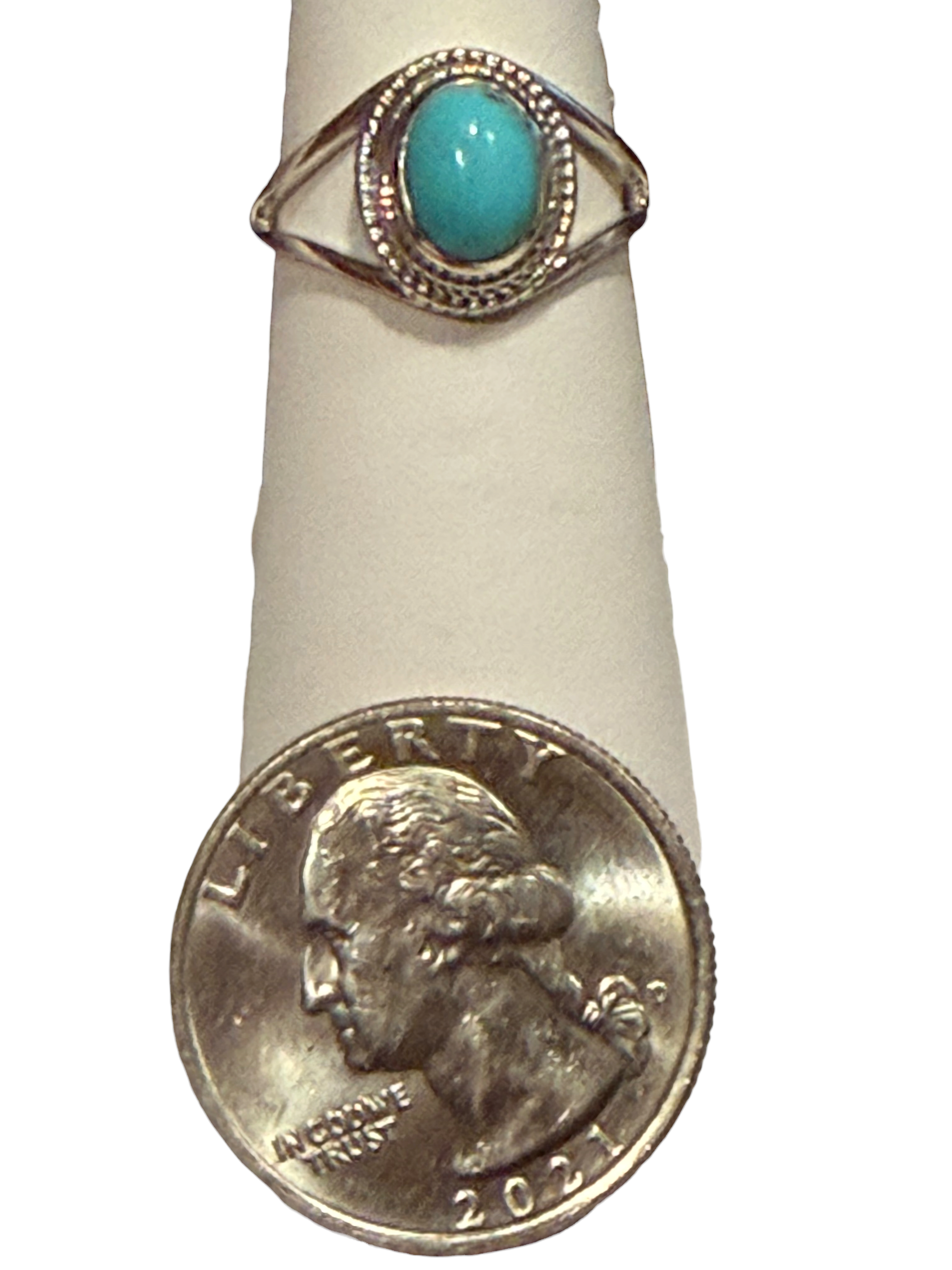 Turquoise Oval Sterling Silver RIng