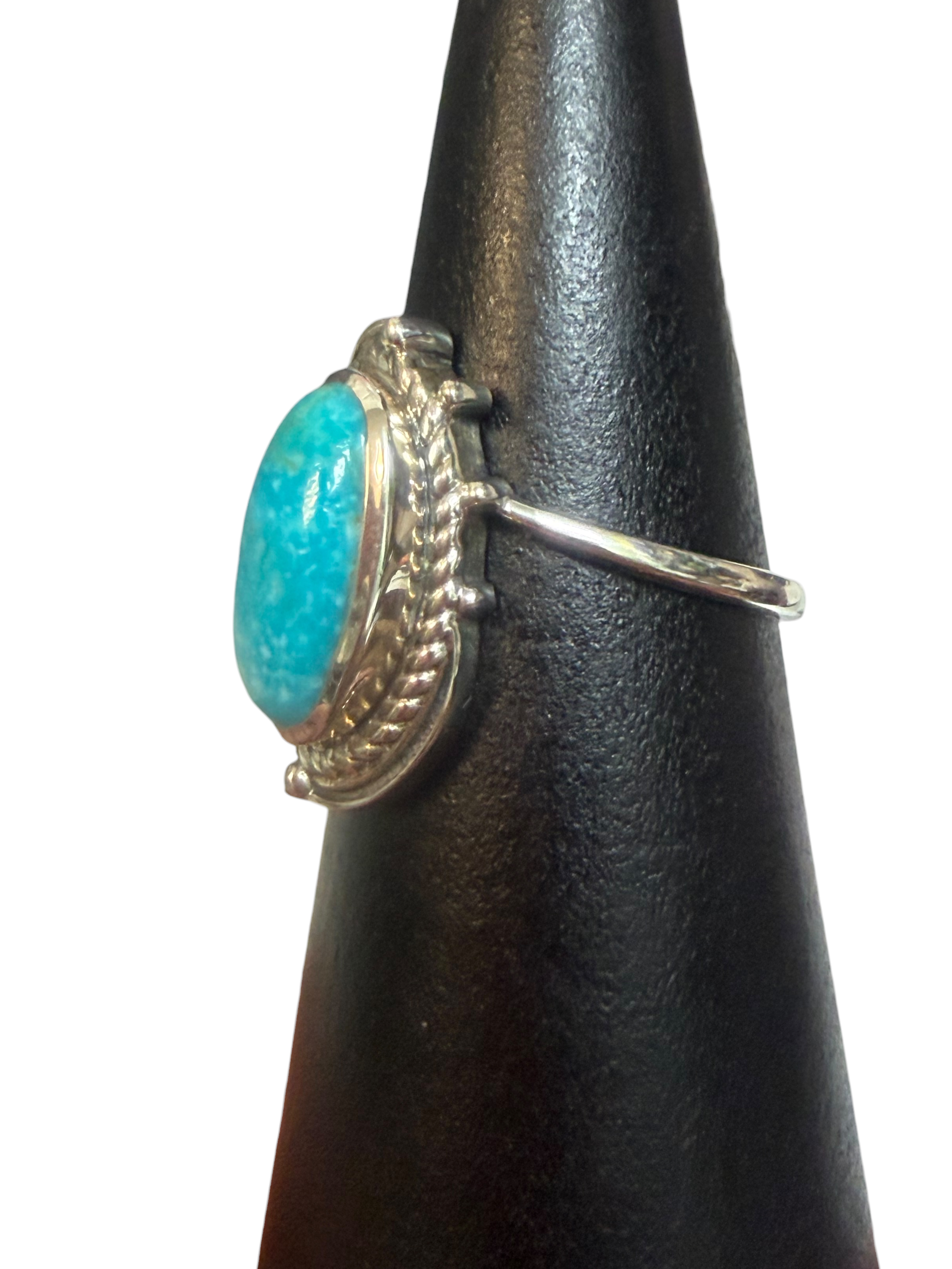 Turquoise Sterling Silver Ring Size 8