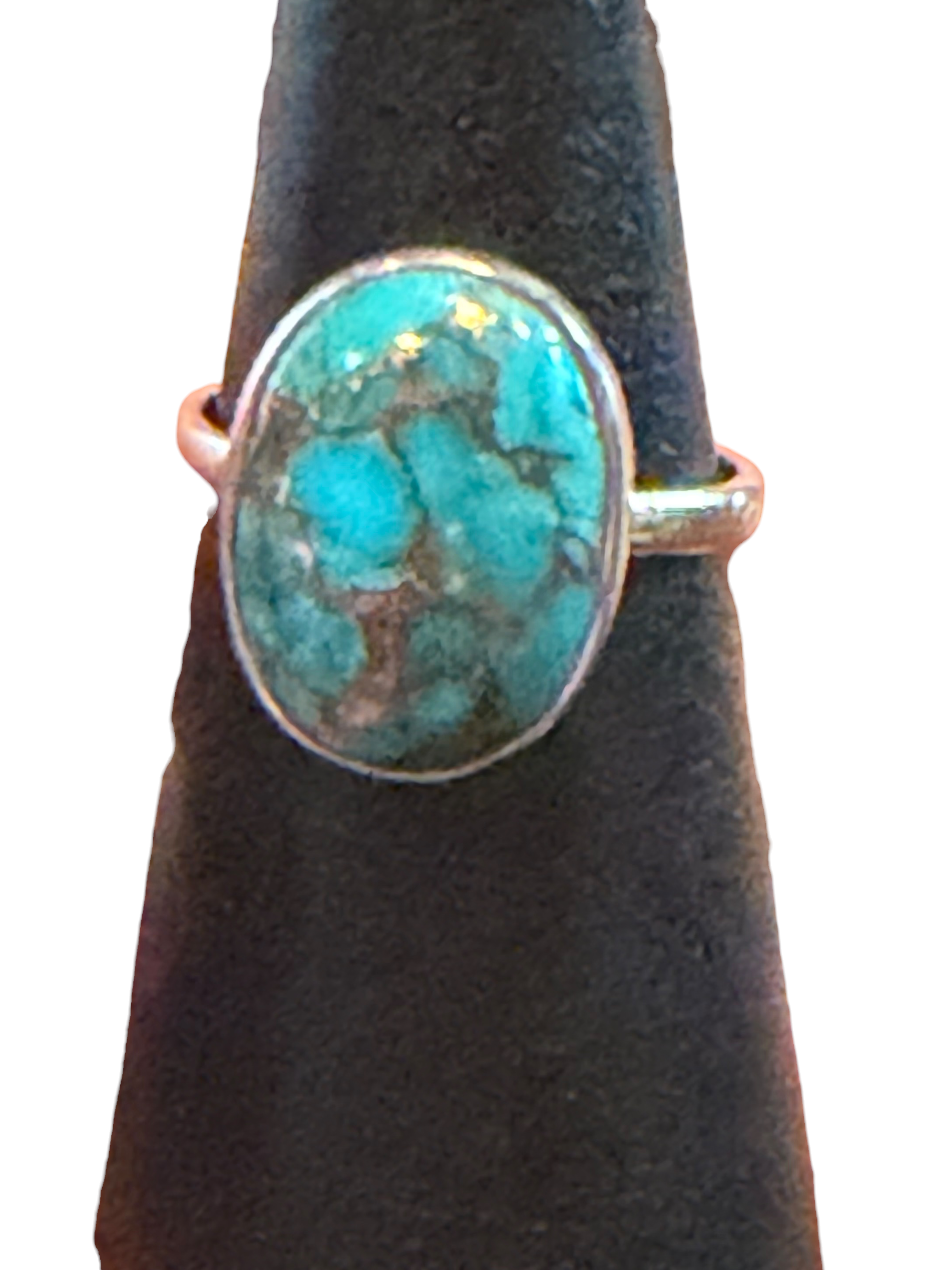 Blue Copper Turquoise Sterling Silver Ring