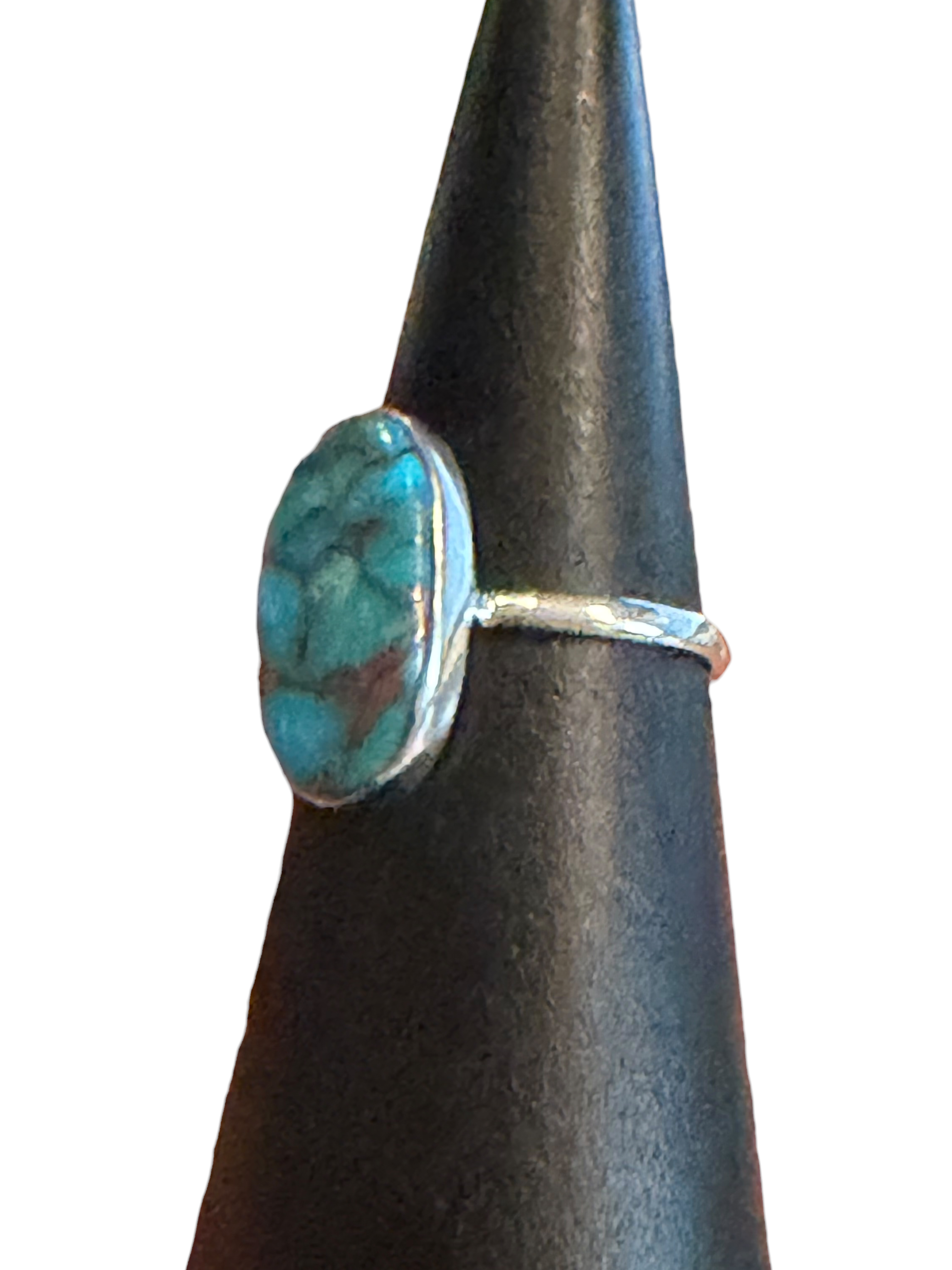 Blue Copper Turquoise Sterling Silver Ring