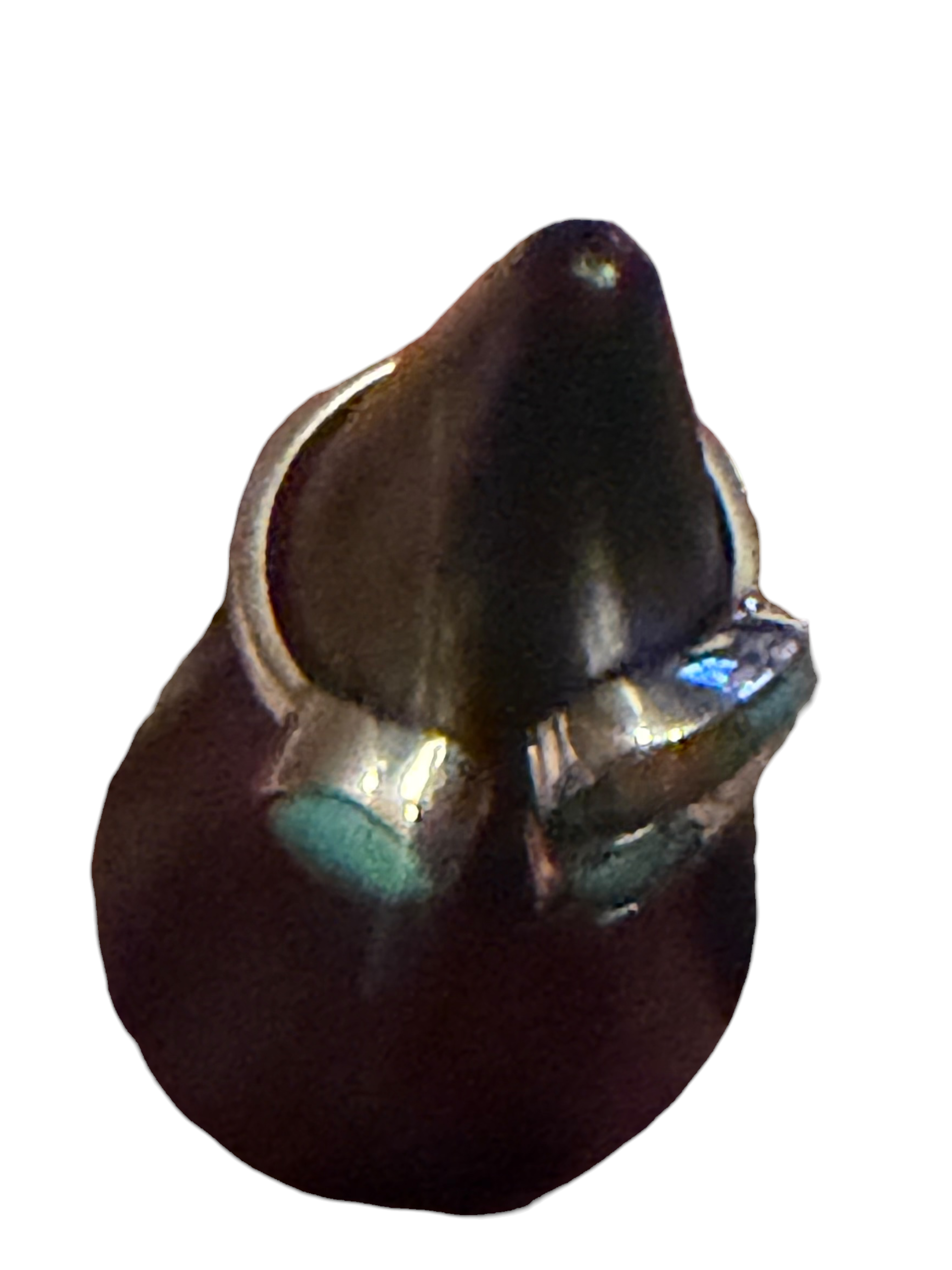 Spiny Oyster & Turquoise Size 5 Heart Sterling Silver Ring