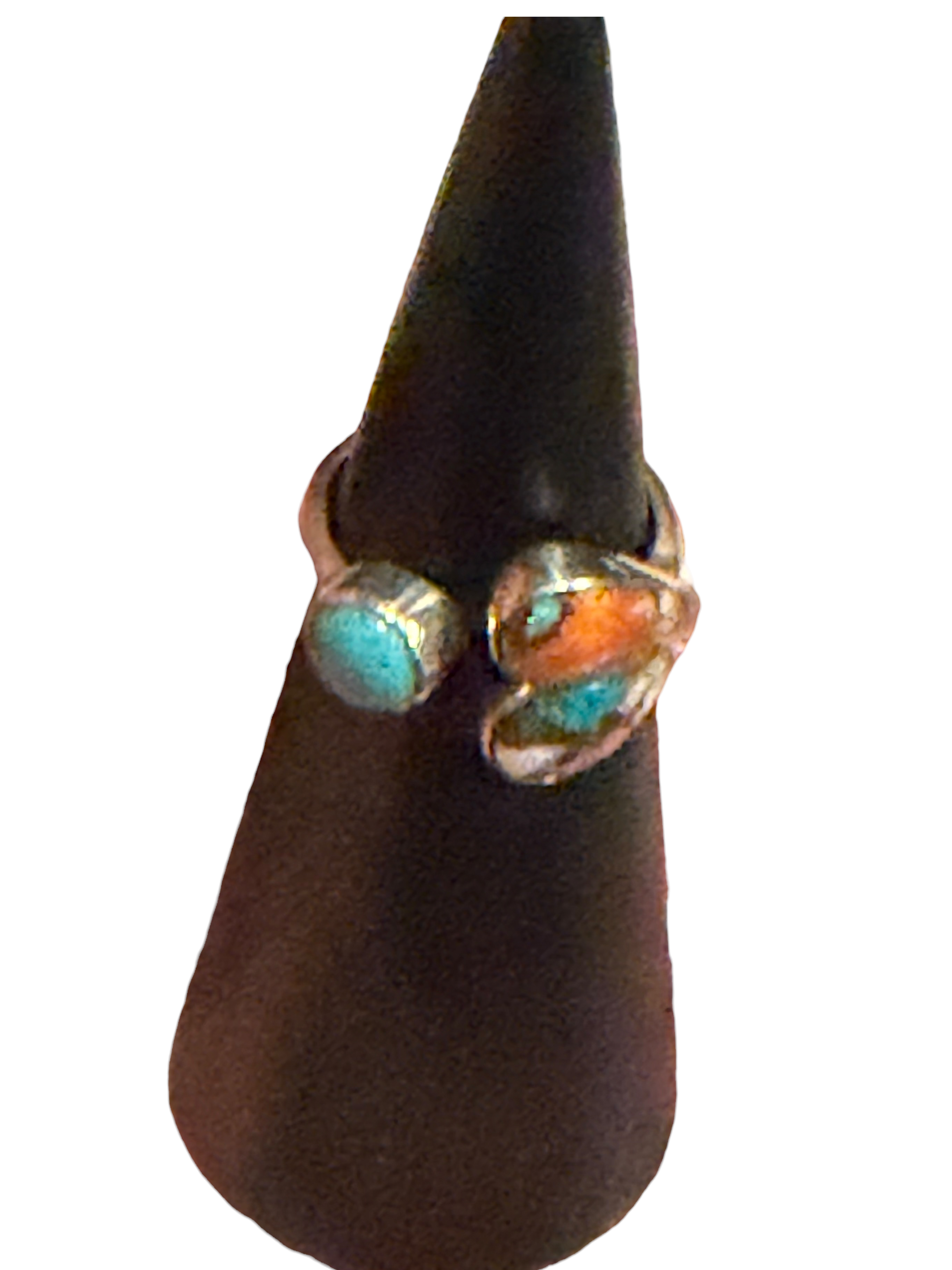 Spiny Oyster & Turquoise Size 7 Heart Sterling Silver Ring