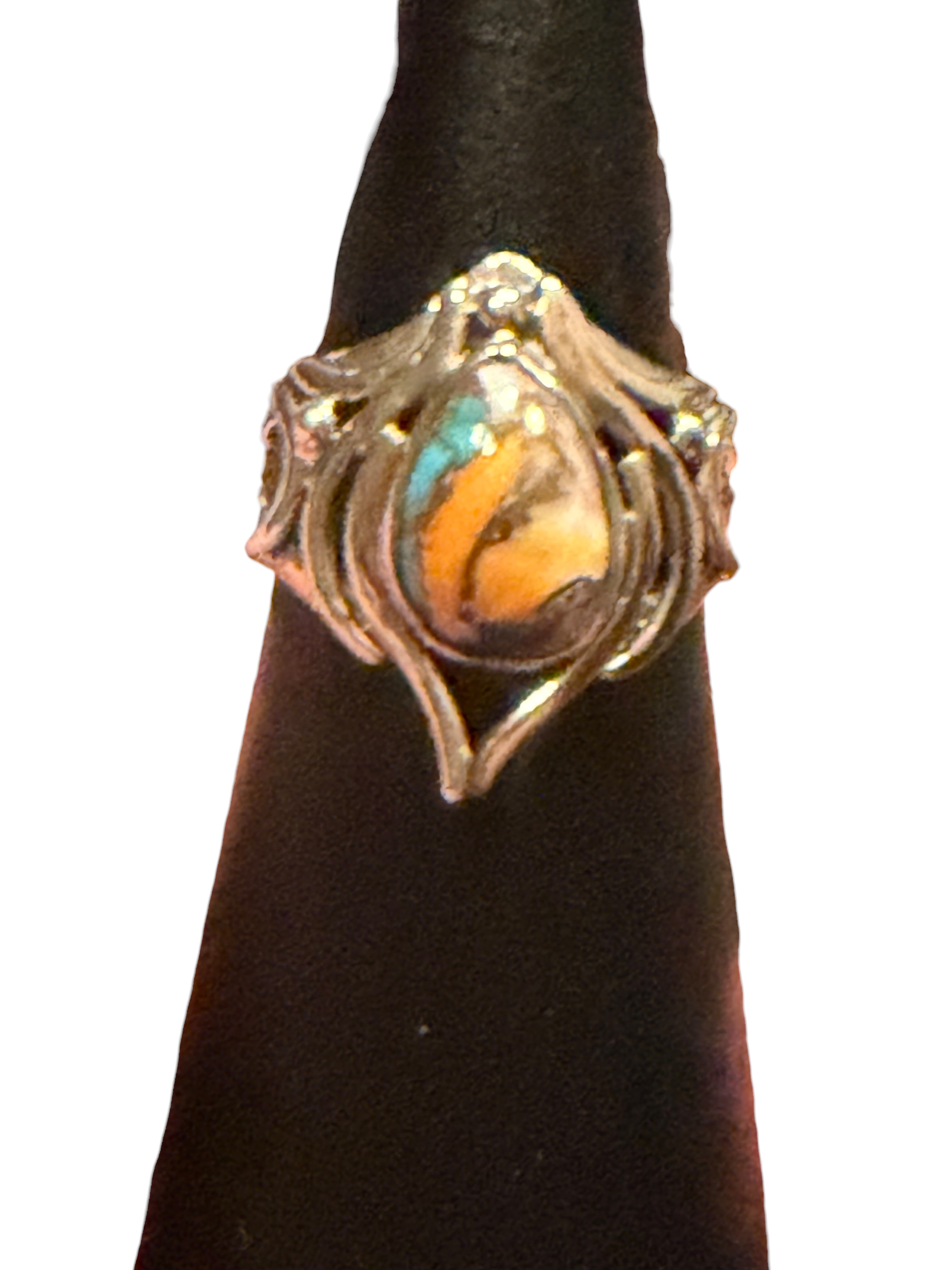 Spiny Oyster Size 7 Sterling Silver Ring