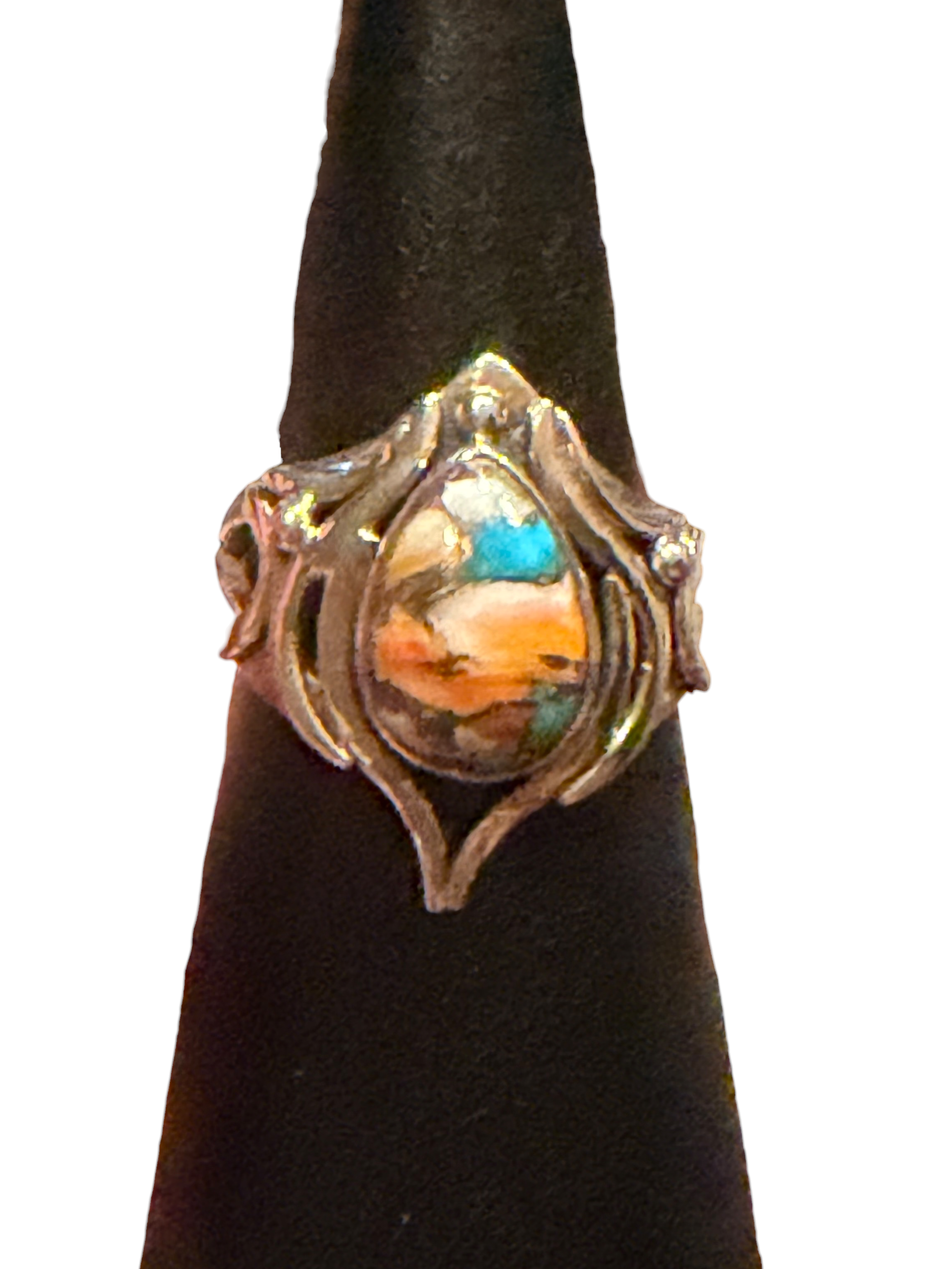 Spiny Oyster Size 8 Sterling Silver Ring