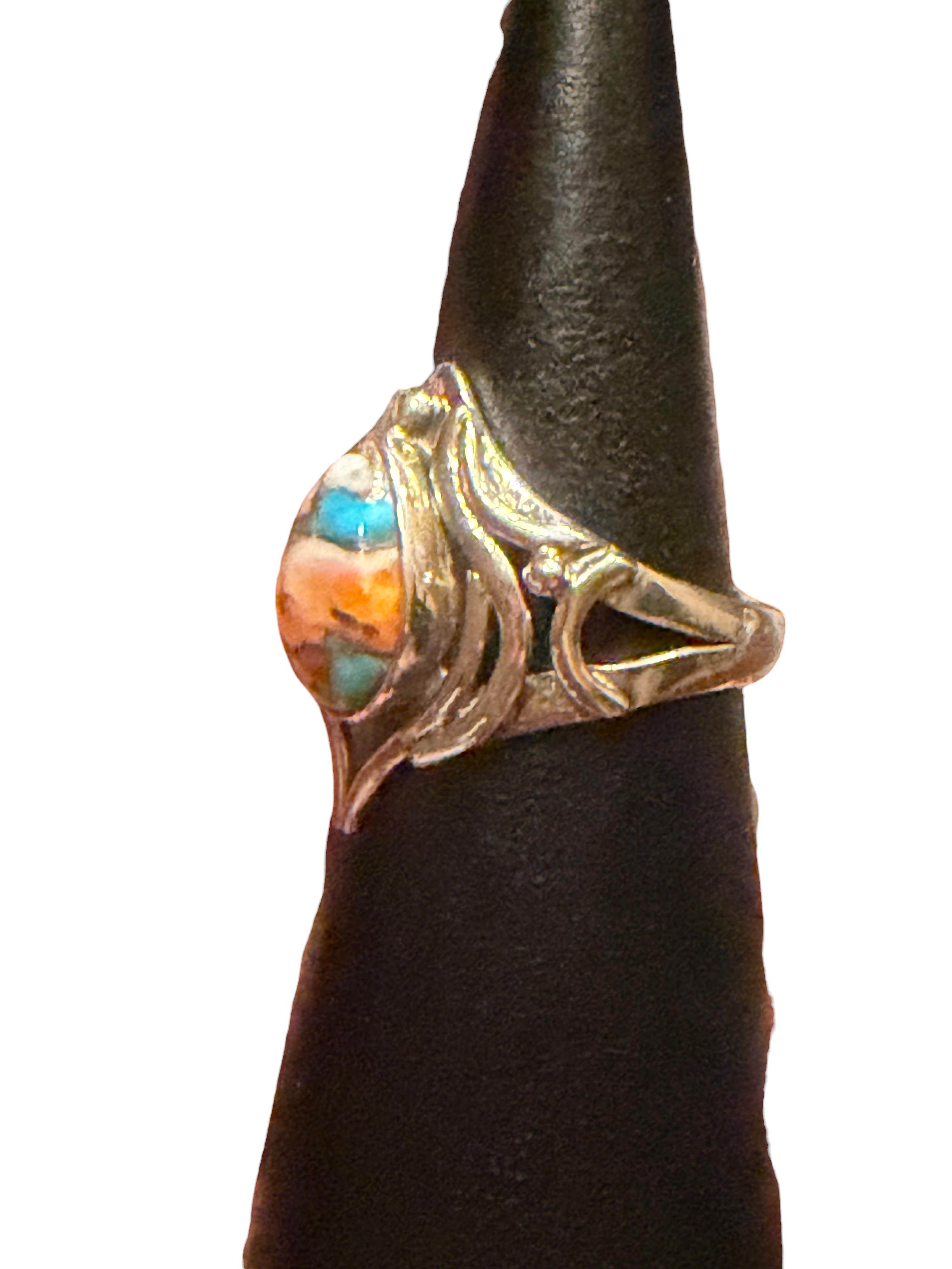 Spiny Oyster Size 8 Sterling Silver Ring