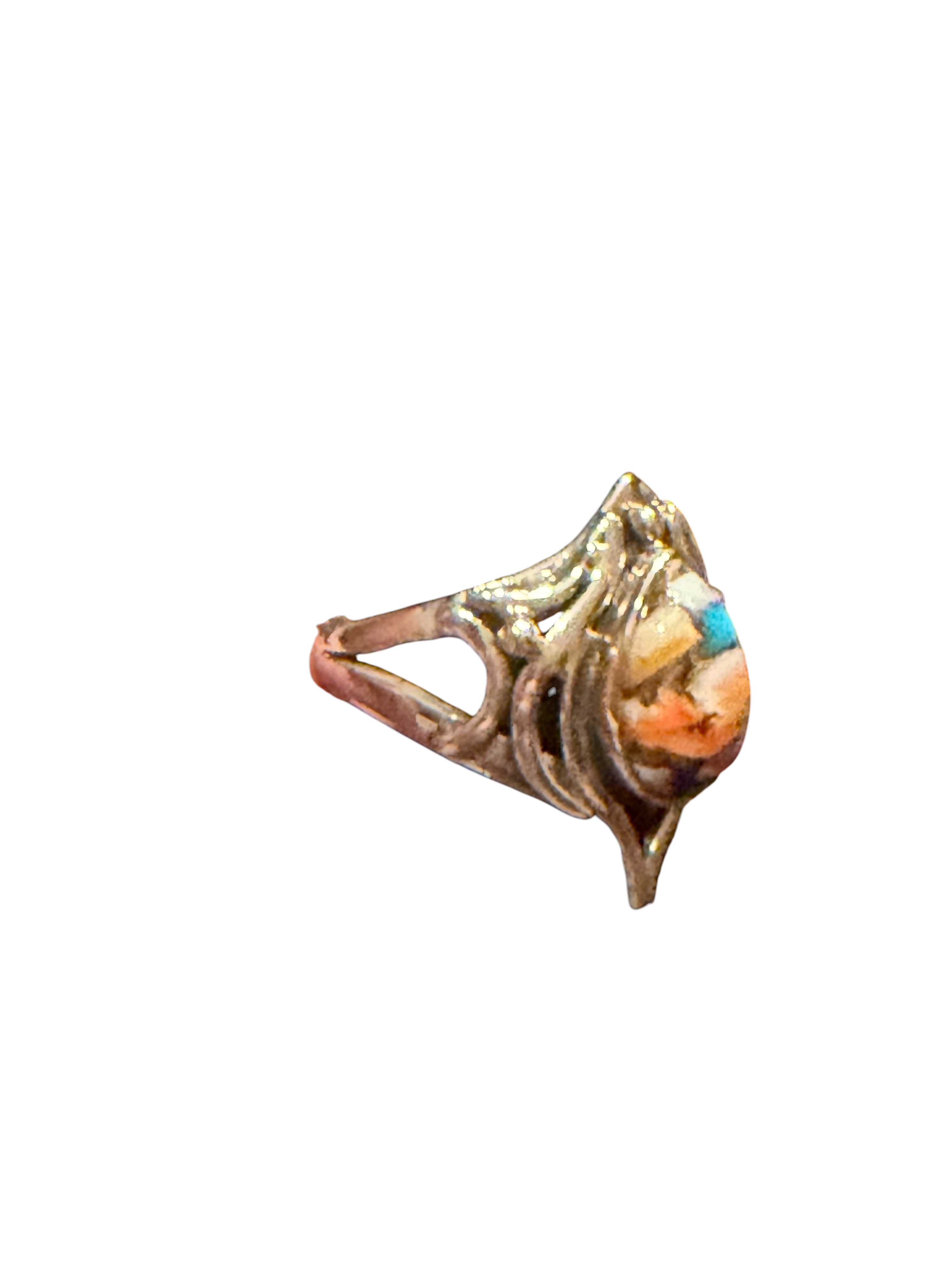 Spiny Oyster Size 8 Sterling Silver Ring