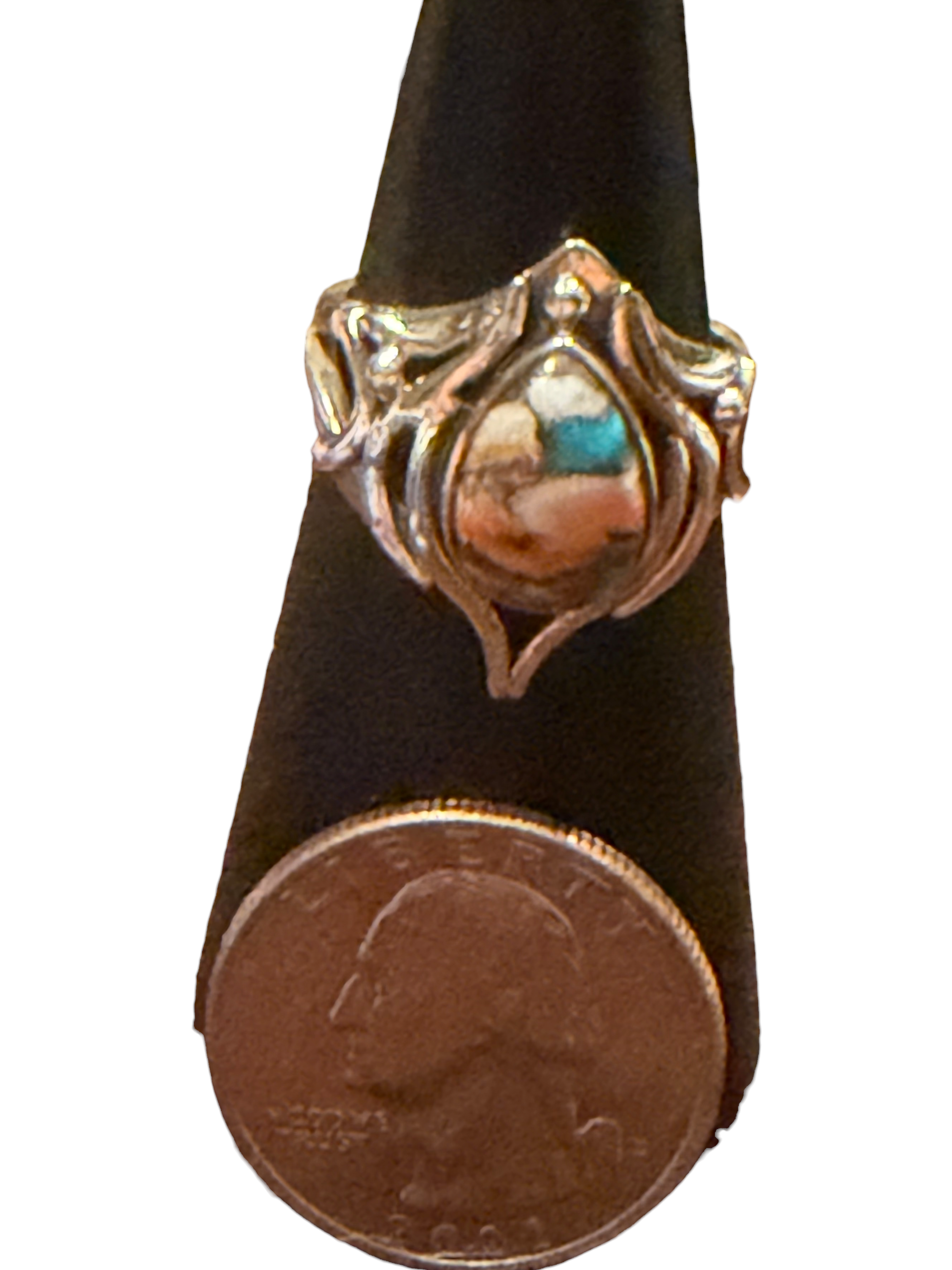 Spiny Oyster Size 8 Sterling Silver Ring