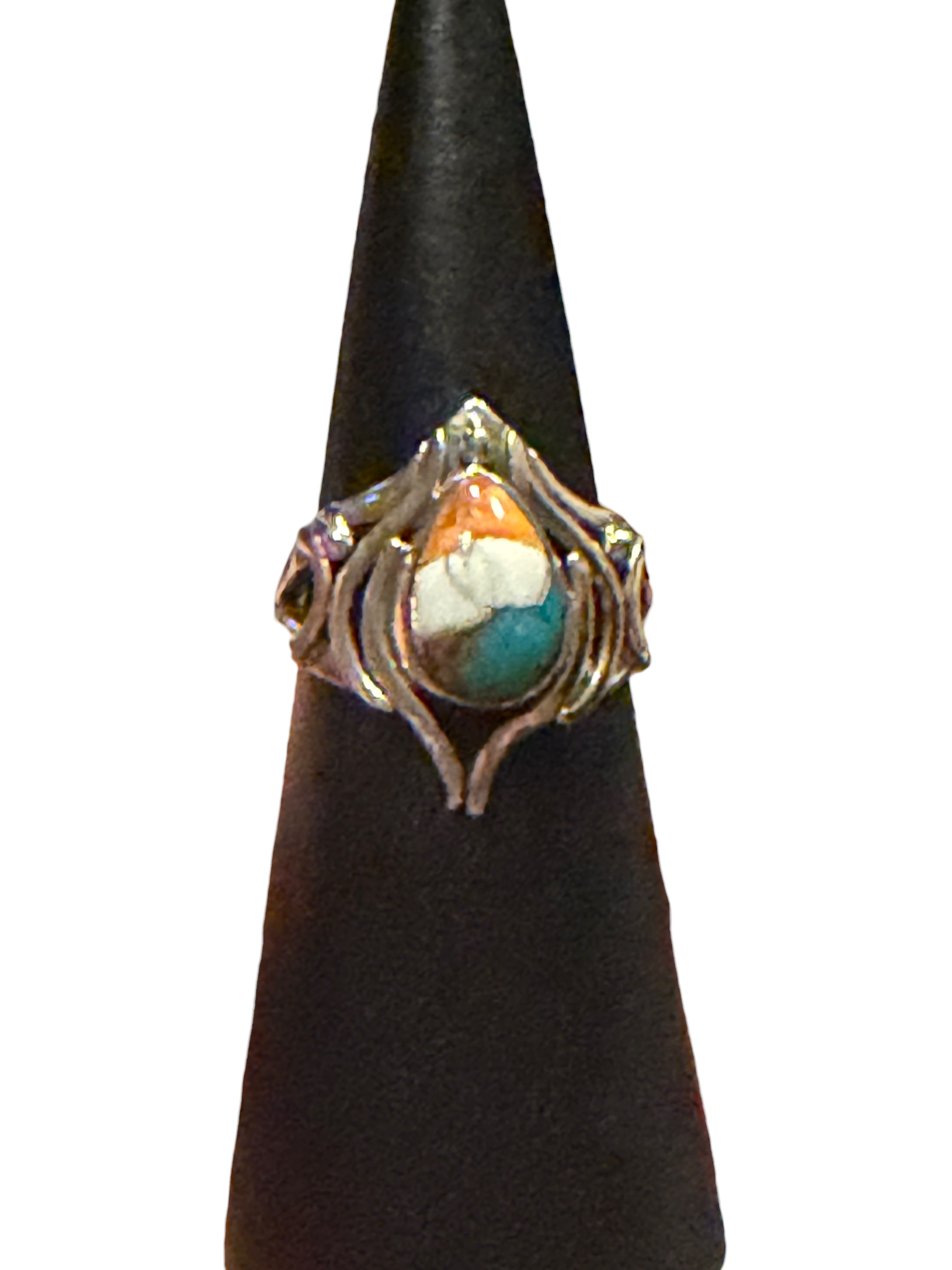 Spiny Oyster Size 9 Sterling Silver Ring