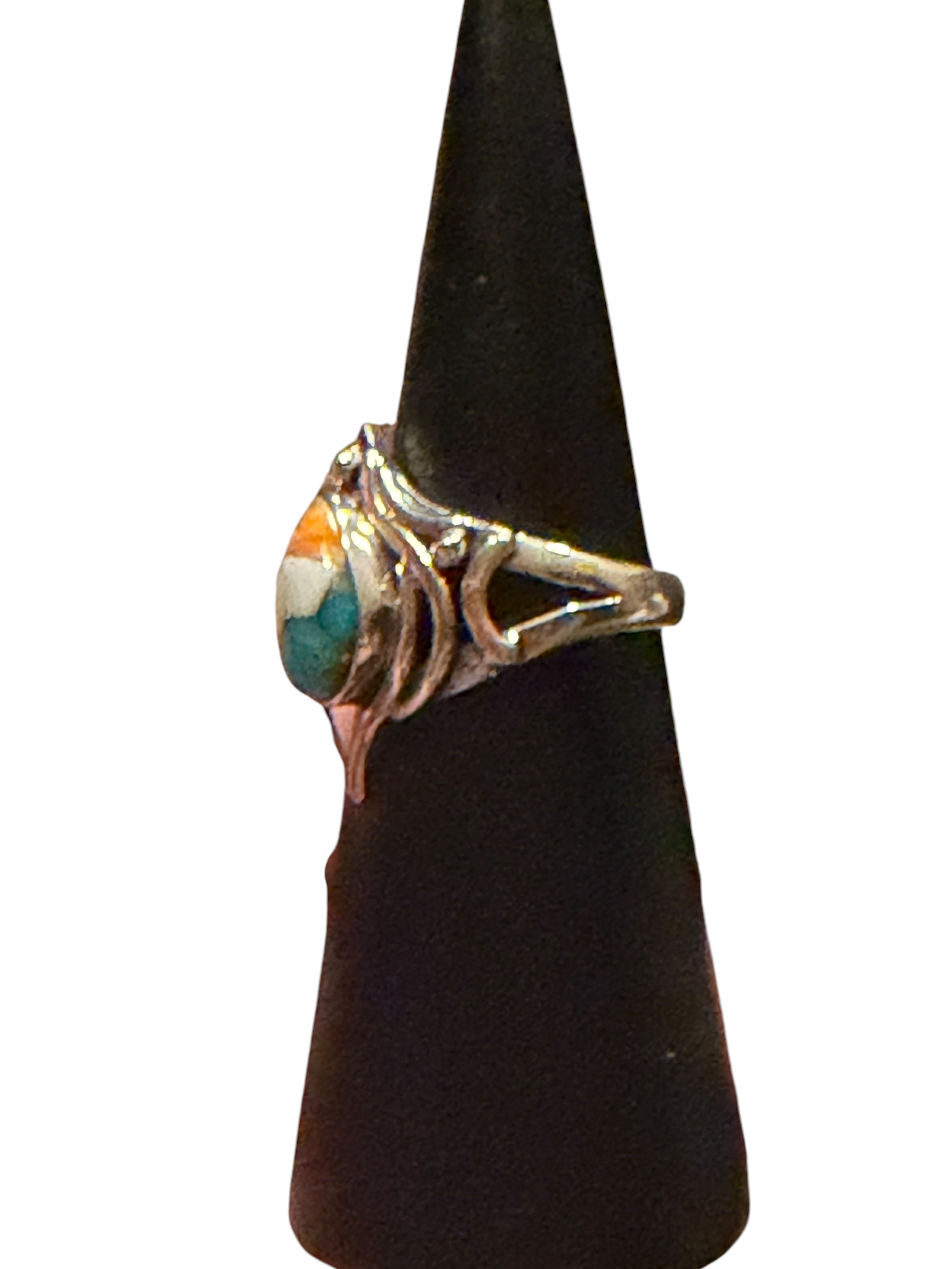 Spiny Oyster Size 9 Sterling Silver Ring