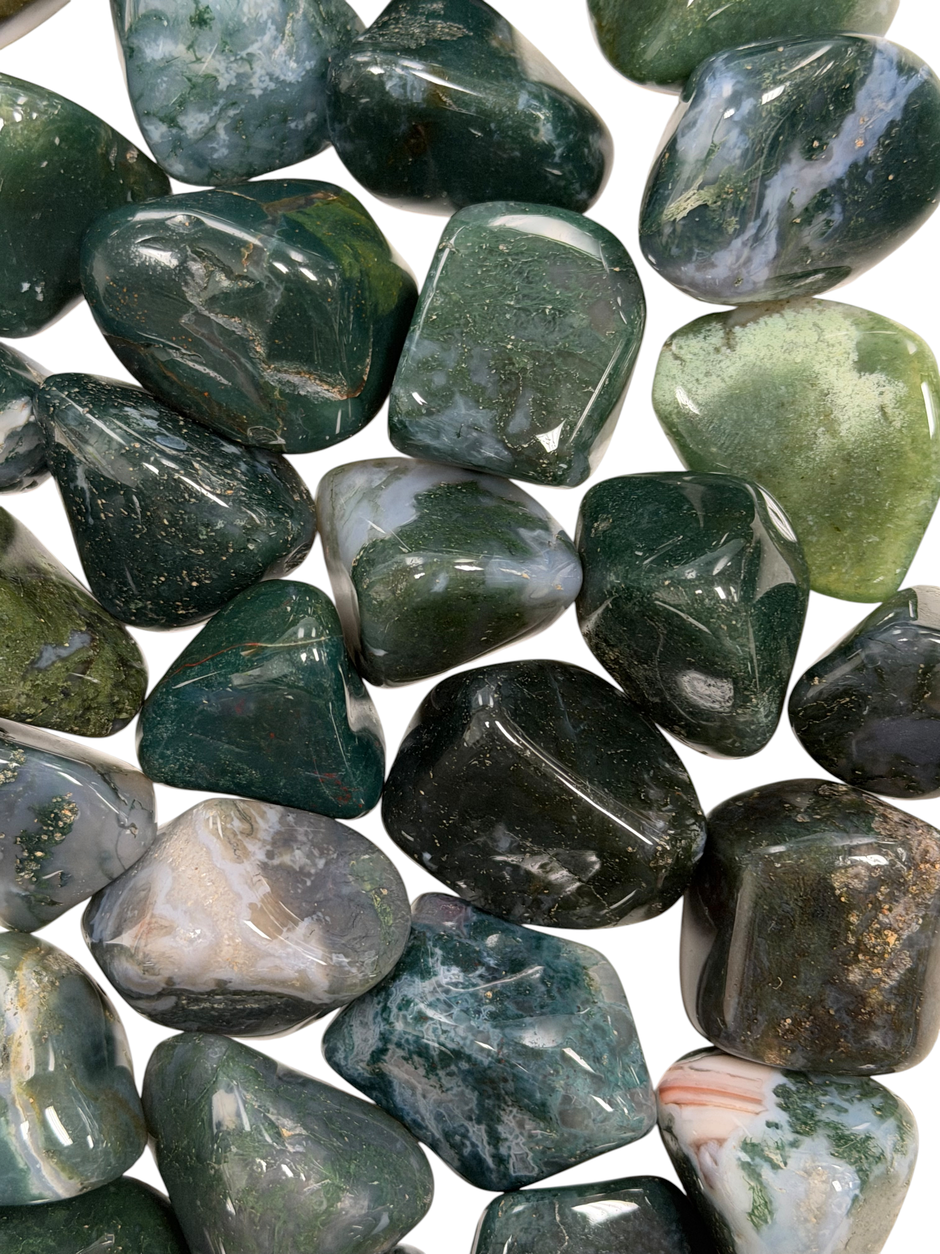 Moss Agate AA Grade Tumbled