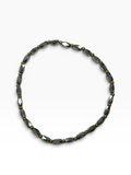 Mini Silver Glass with Gold Tone Bead Bracelet