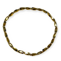 Mini Gold Tone Glass with Gold Tone Bead Bracelet
