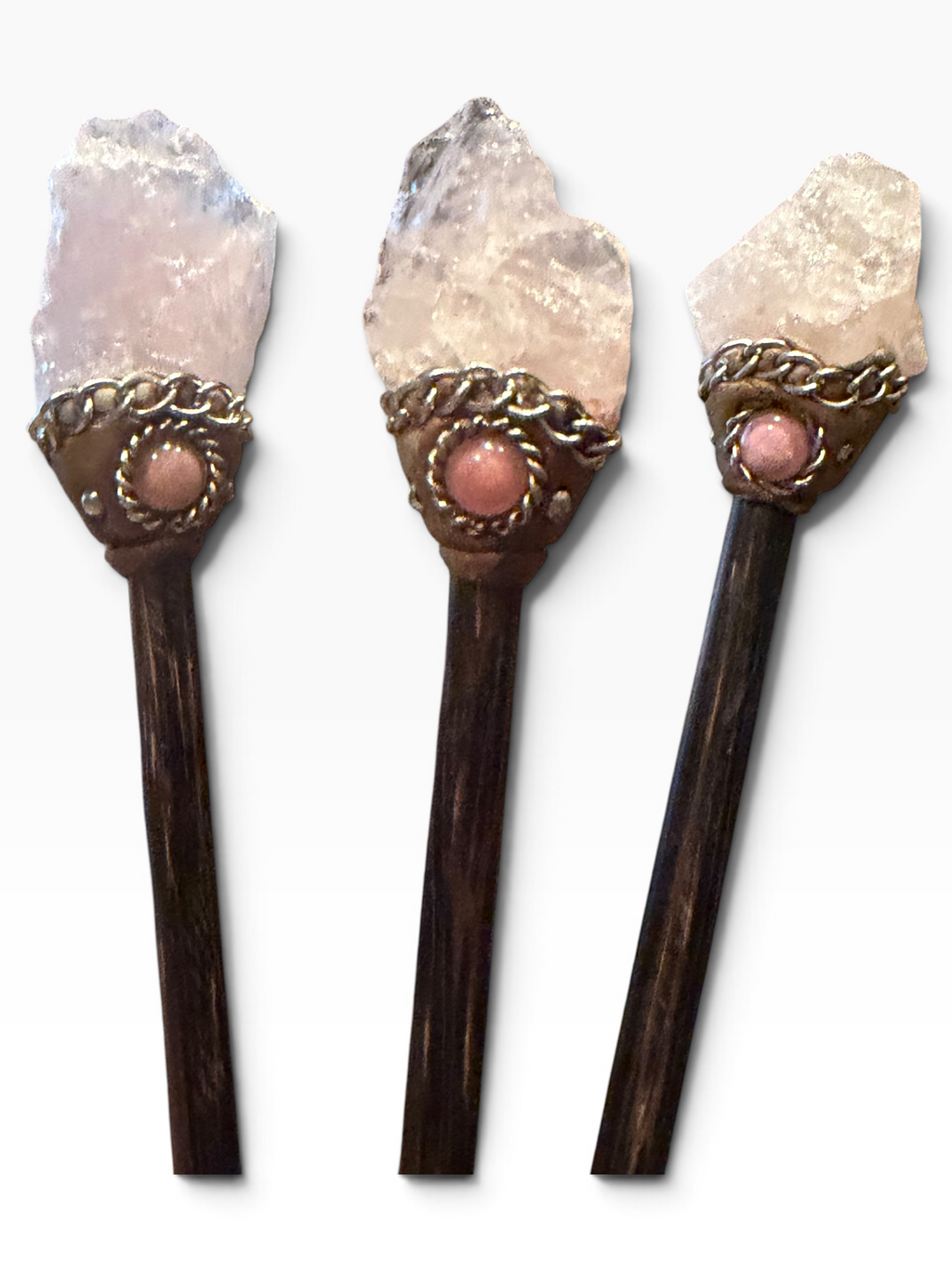Rose Quartz Hair Stick (Raw)