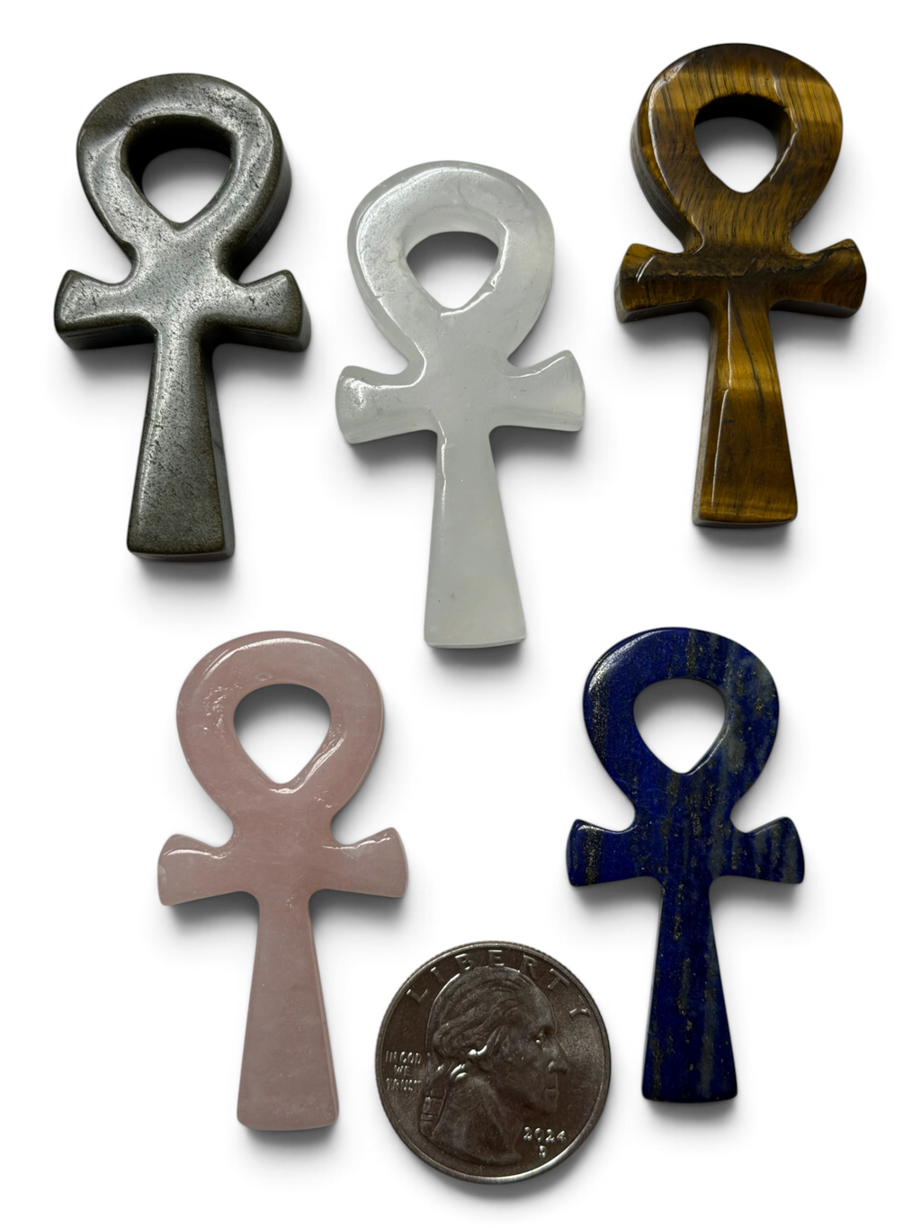 Crystal Ankh - Assorted Stone