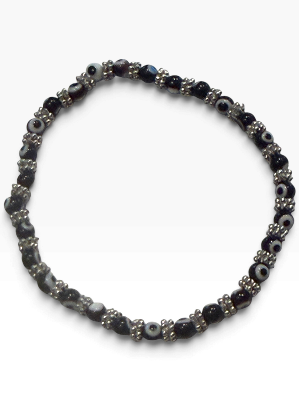 Black 4mm Evil Eye Bracelet