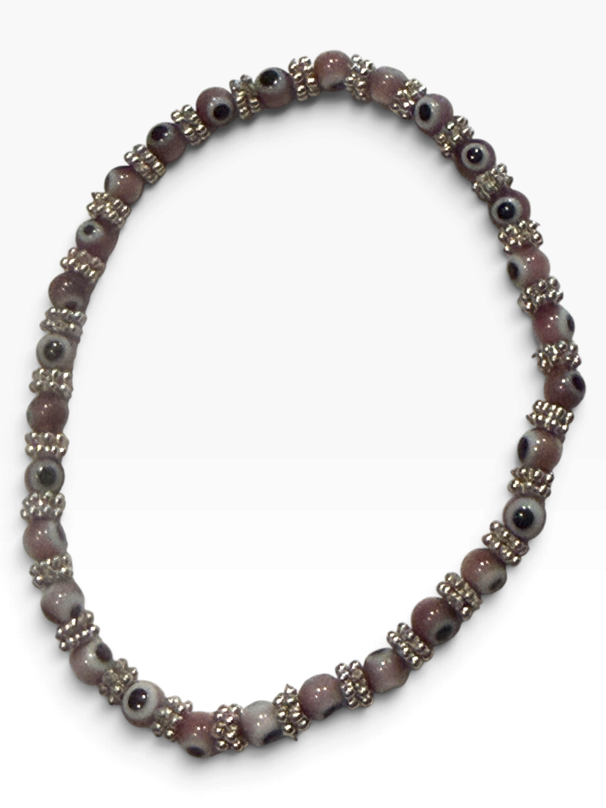 Purple 4mm Evil Eye Bracelet