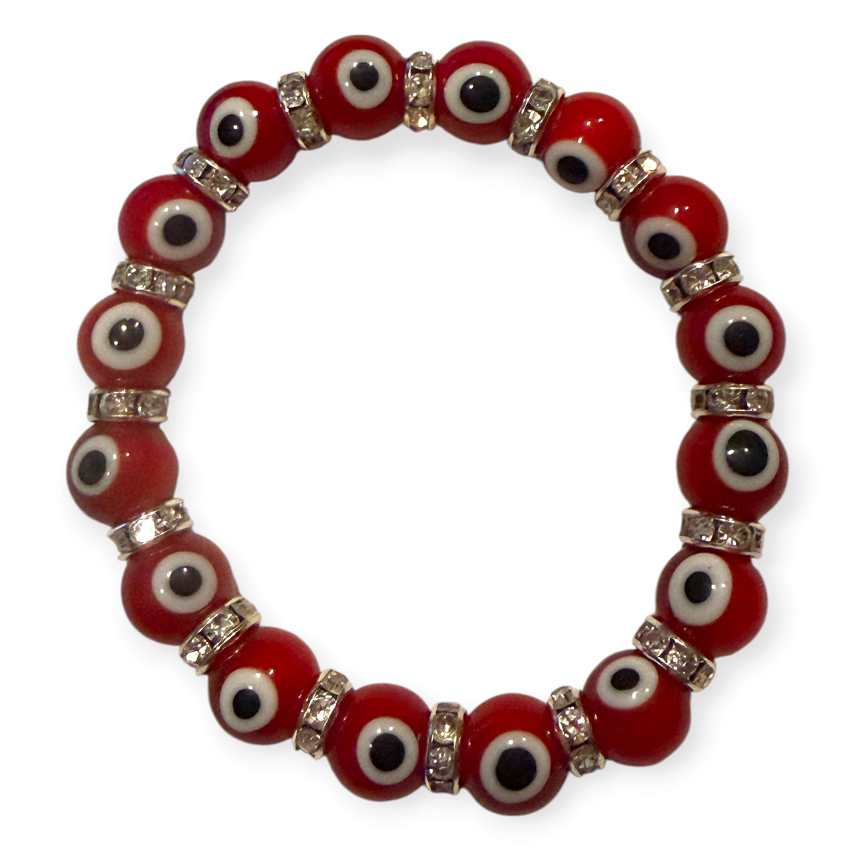 10mm Red Evil Eye Bracelet