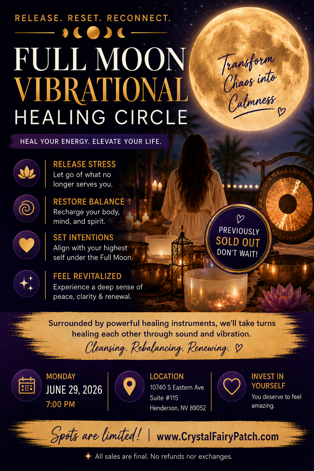 6/29/26 Full Moon Vibrational Healing Circle