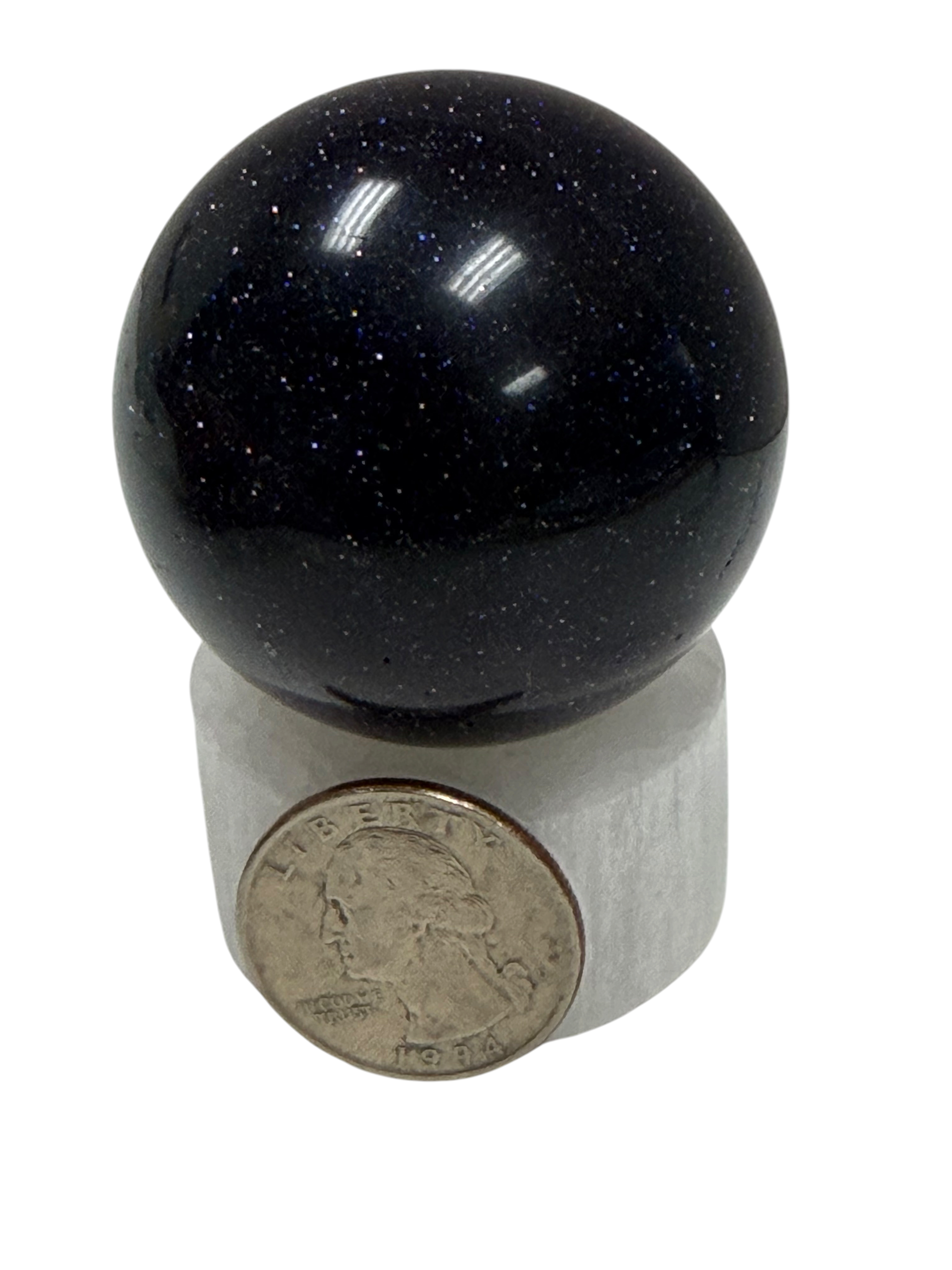 Blue Goldstone Sphere 47mm