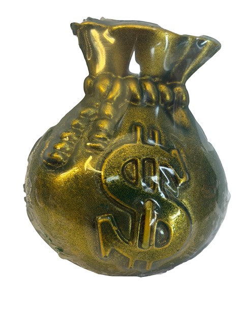 Money Bag with Gold Dusting Handcrafted Candle