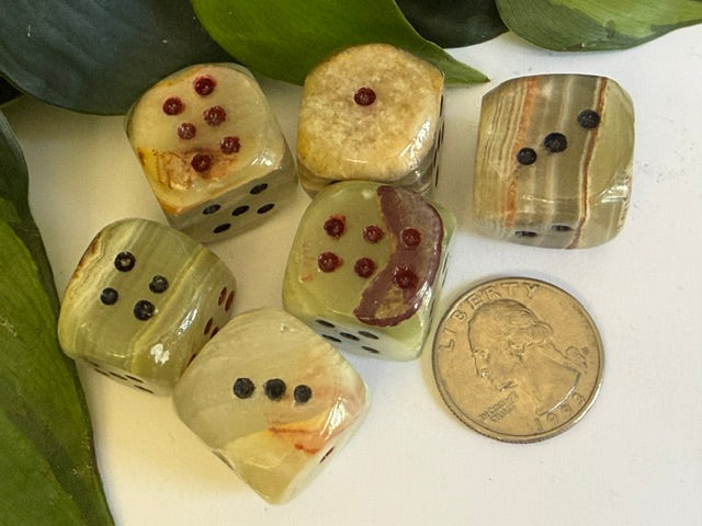 Tumbled Onyx Dice
