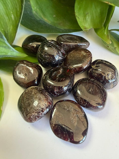 Tumbled and Rough Garnet