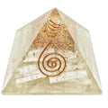 Selenite Orgonite Crystal Pyramid - Spiritual Purity