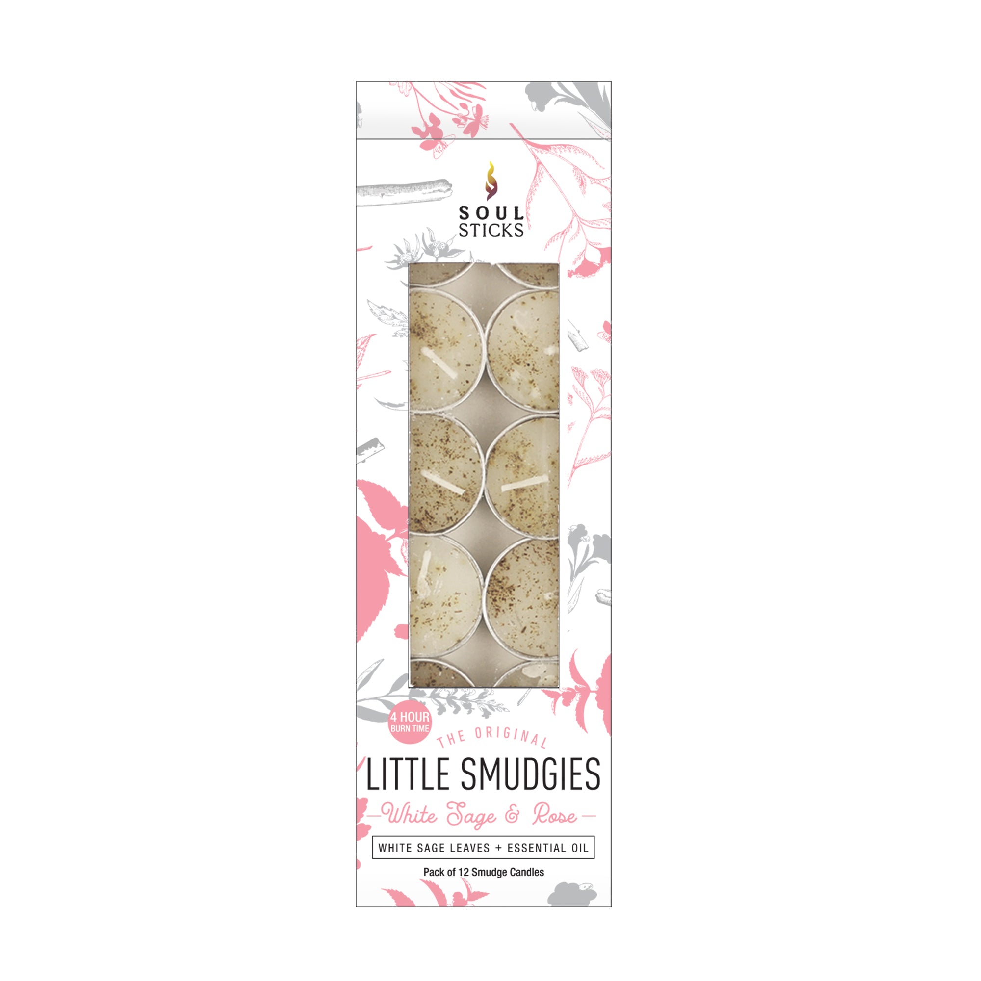 Little Smudgies Candle White Sage & Rose Pack