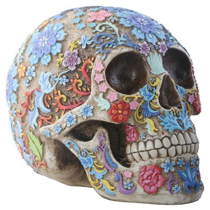 Colored Floral Skull