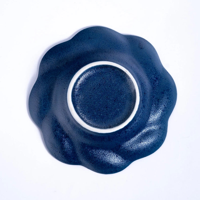 Flower-Shaped Small Dish - Blue