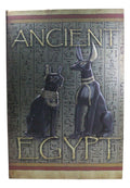 Egyptian Religion Sacred Symbols Hieroglyphs Ancient Egypt Bastet And Anubis Embossed Blank Page Matte Paper Hardcover Journal Book with Bookmarking Ribbon 8.25"x5.75"