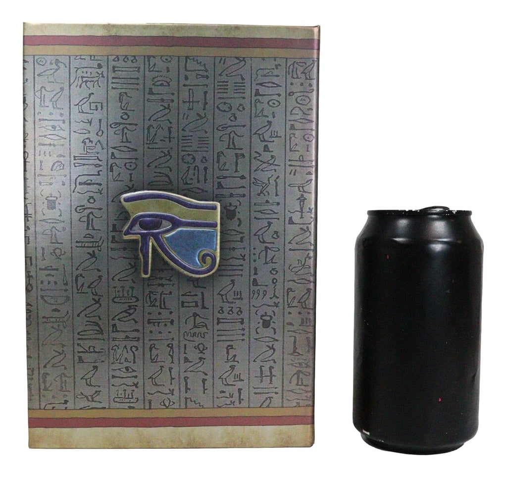 Egyptian Religion Sacred Symbols Hieroglyphs Ancient Egypt Bastet And Anubis Embossed Blank Page Matte Paper Hardcover Journal Book with Bookmarking Ribbon 8.25"x5.75"