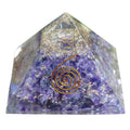 Amethyst Orgonite Crystal Pyramid - Divine Protection