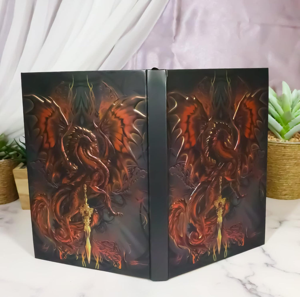 Blood Blade Vampire Drake Embossed Hard Cover Journal - Ruth Thompson Fantasy Dragon Semi Iridescent Journal