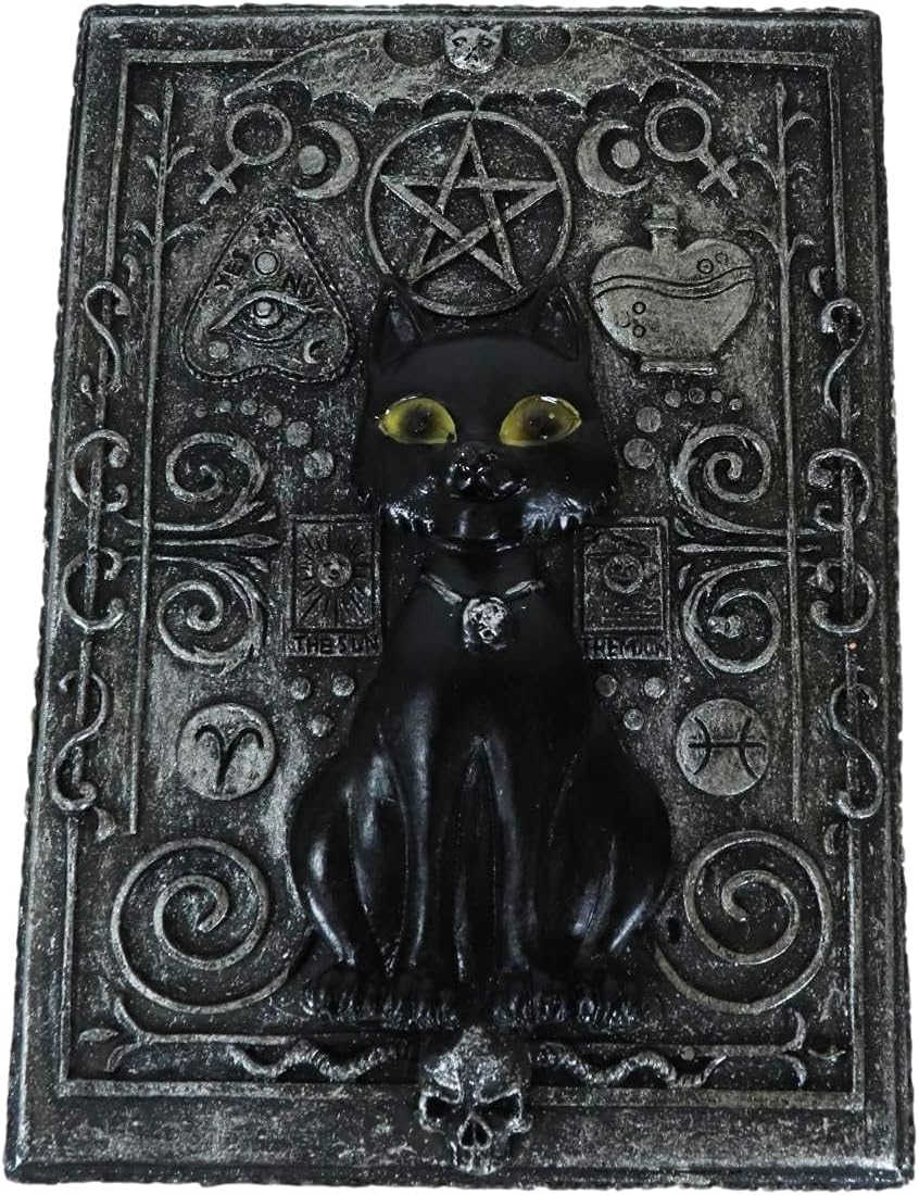 Black Cat Witching Hour Tarot Deck Storage Box | 5.5" x 3.75" Decorative Card Holder for Tarot, Oracle & Spiritual Accessories
