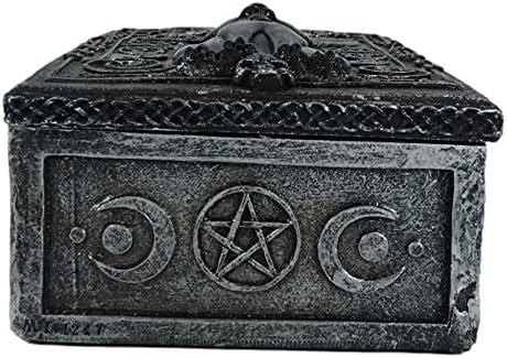 Black Cat Witching Hour Tarot Deck Storage Box | 5.5" x 3.75" Decorative Card Holder for Tarot, Oracle & Spiritual Accessories