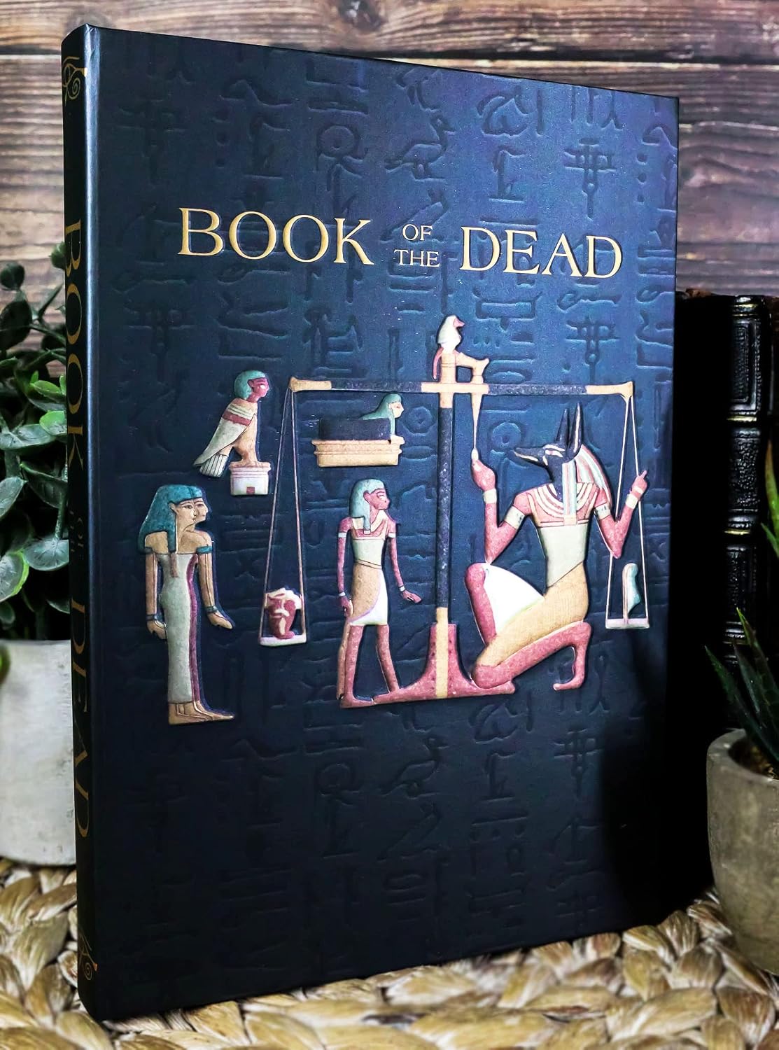 Book of The Dead Gods And Goddesses Embossed Blank Page Matte Paper Hardcover Journal Book with Bookmarking Ribbon 8.25"x5.75"