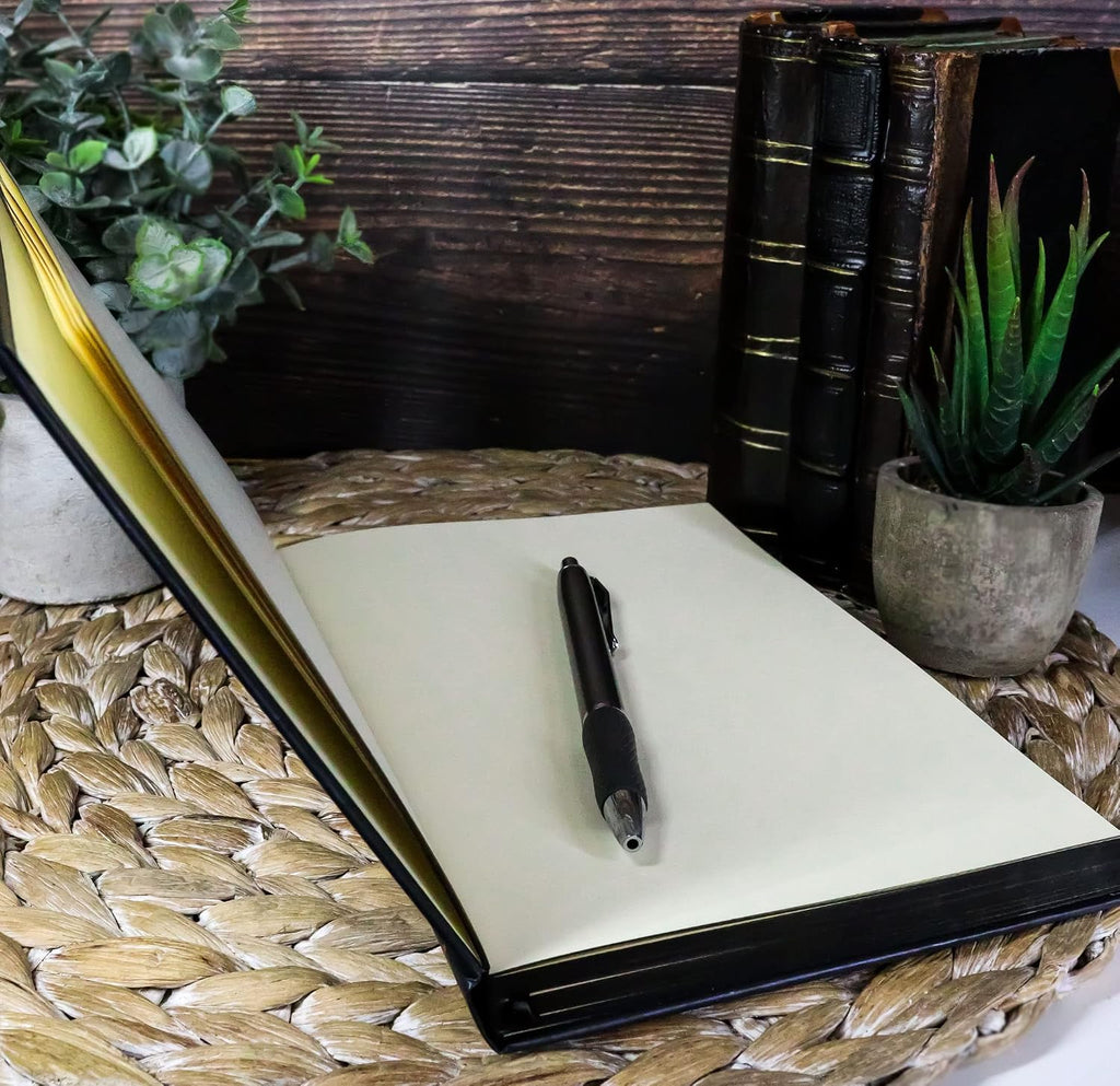 Book of The Dead Gods And Goddesses Embossed Blank Page Matte Paper Hardcover Journal Book with Bookmarking Ribbon 8.25"x5.75"