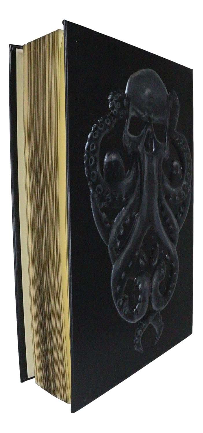Cthulhu Ocean Monster Titan The Ancient One Octopus Skull Embossed Blank Page Matte Paper Hardcover Journal Book with Bookmarking Ribbon 8.25"x5.75"