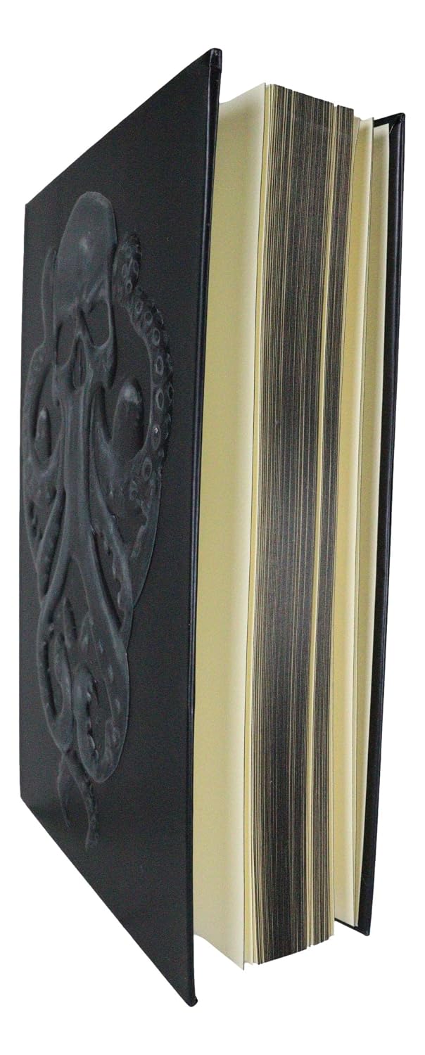 Cthulhu Ocean Monster Titan The Ancient One Octopus Skull Embossed Blank Page Matte Paper Hardcover Journal Book with Bookmarking Ribbon 8.25"x5.75"