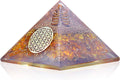 Citrine Orgonite Crystal Pyramid - Attract Wealth