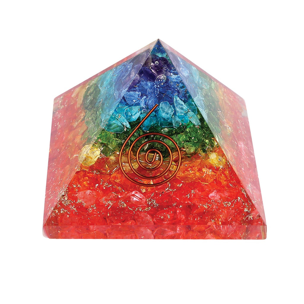 7 Chakra Orgonite Crystal Pyramid - Restore Balance
