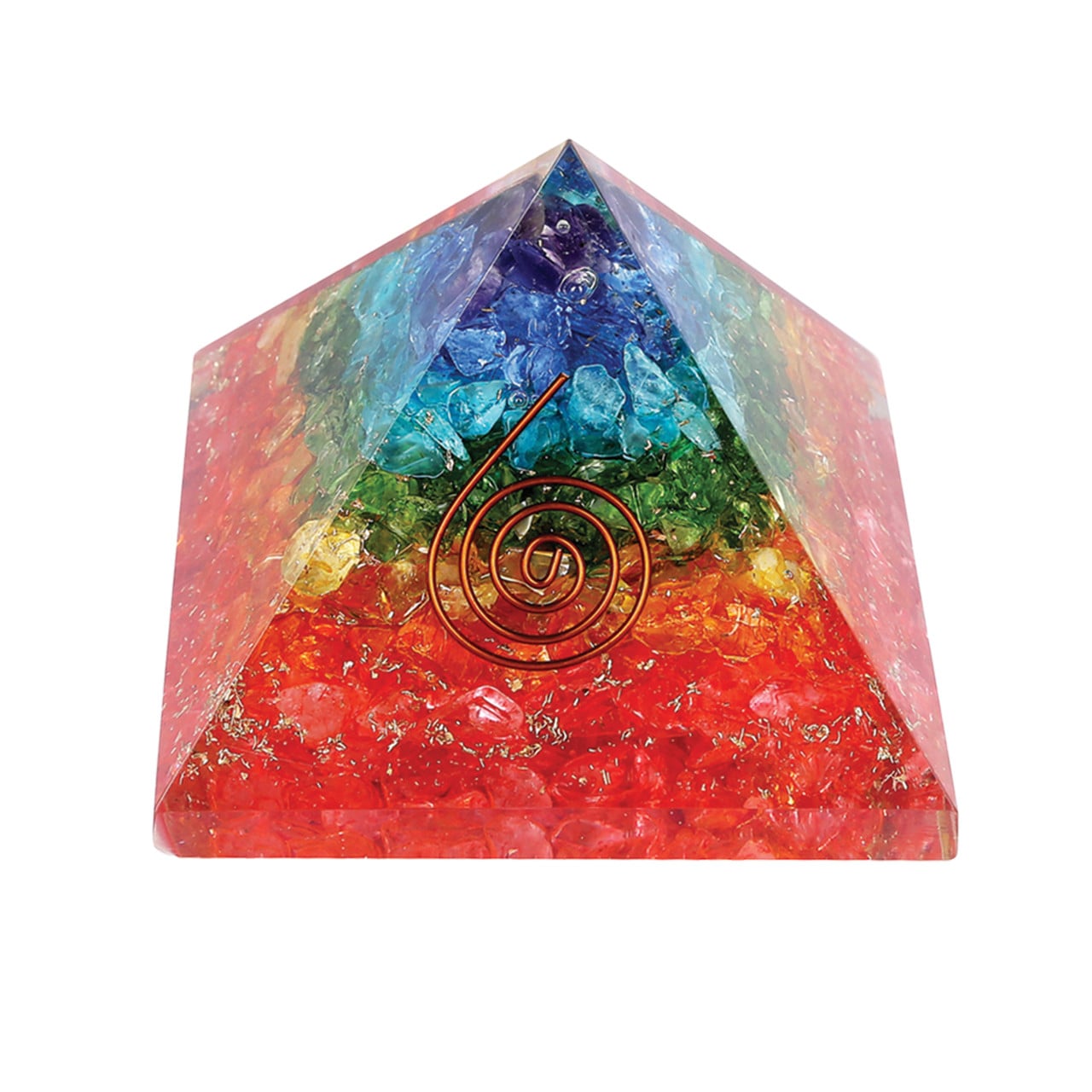 7 Chakra Orgonite Crystal Pyramid - Restore Balance