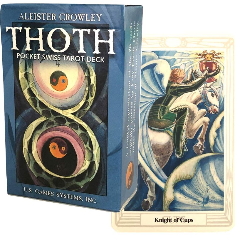 Crowley Pocket Tarot Deck box and card
