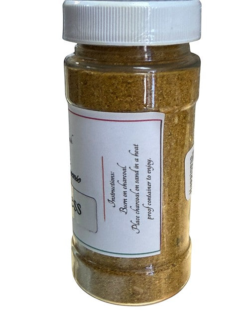 Crystal Fairy Patch Happiness powdered incense in a clear plastic shaker bottle for positive energy.