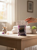Crystal Fairy Patch Psychic Power Ritual Kit with candle, incense, herbs, and bath crystals on a table.