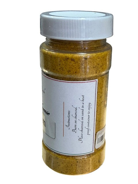 Crystal Fairy Patch Wisdom powdered incense in a clear plastic shaker bottle for charcoal burning.
