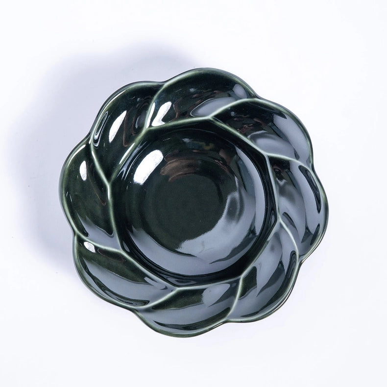 Flower Shape Small Dish - Green